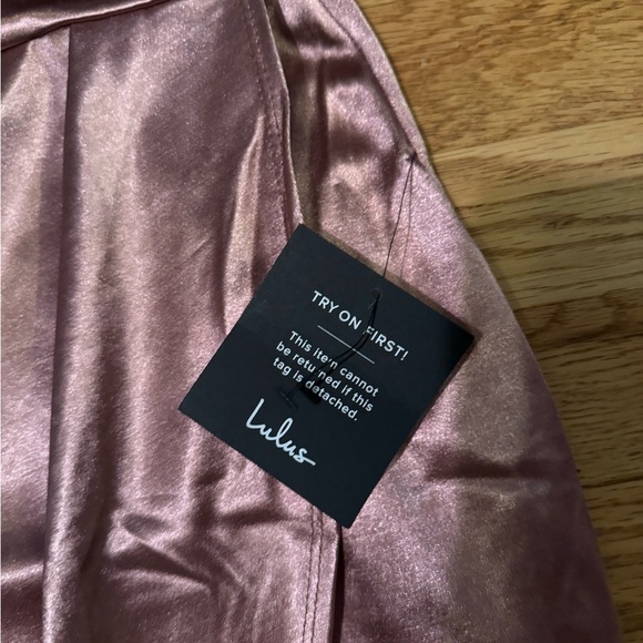 NWT Lulus Forever Your Girl Mauve Satin Bodycon Dress size XL - Picture 8 of 10